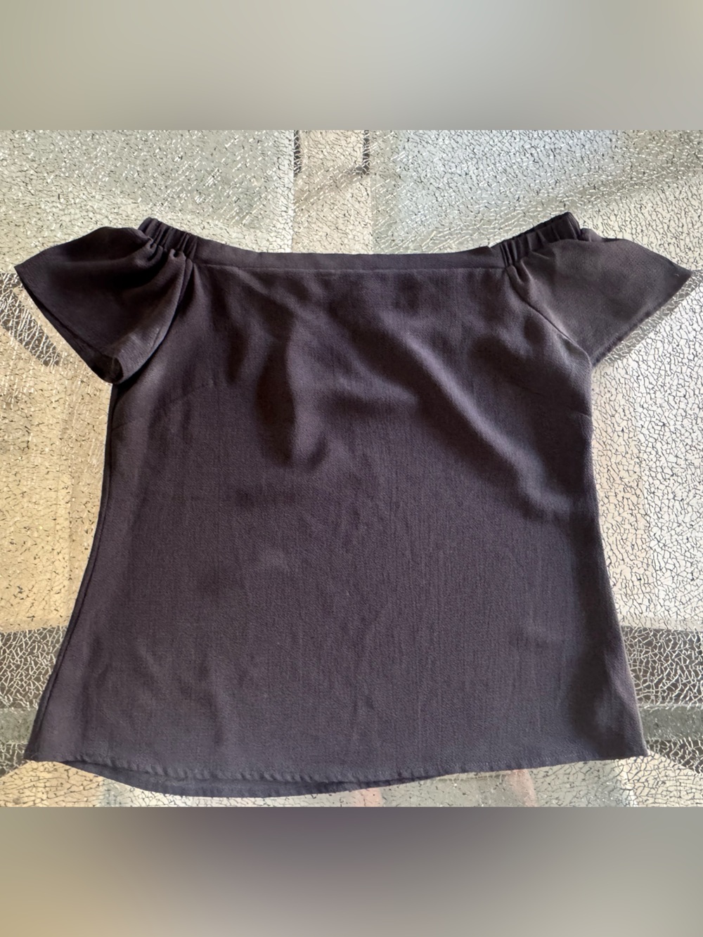 bebe Black Off-Shoulder Top